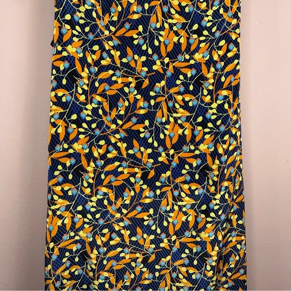 Small LuLaRoe Colorful Duster Vest Floral Leaf Print Sleeveless Vibrant Open - Picture 2 of 12